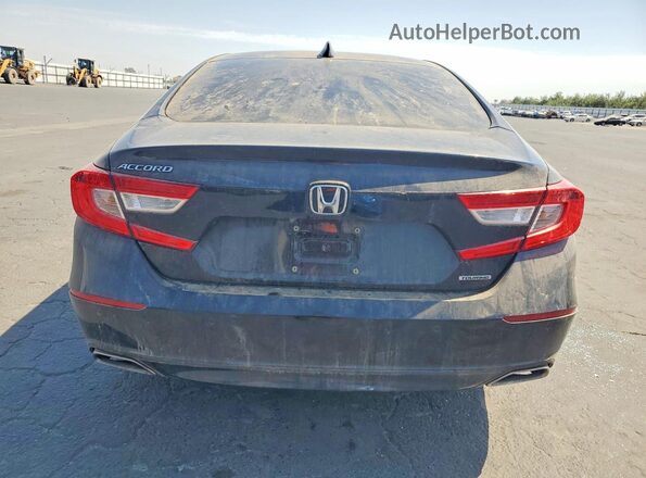 1HGCV1F99JA051018 2018 HONDA ACCORD Black Widok z tyłu