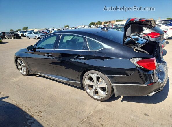 1HGCV1F99JA120693 2018 HONDA ACCORD Black Trasero izquierdo