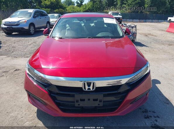 1HGCV1F9XJA018237 2018 HONDA ACCORD Red Front view