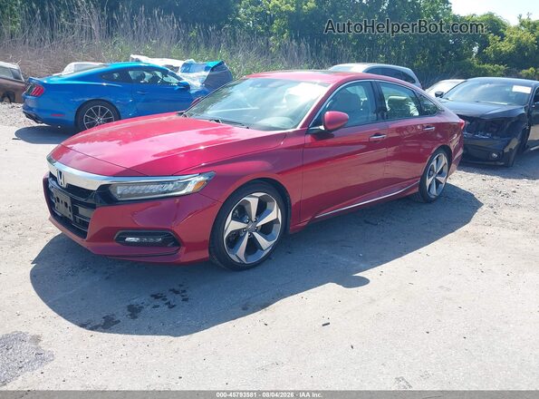 1HGCV1F9XJA018237 2018 HONDA ACCORD Red Front left