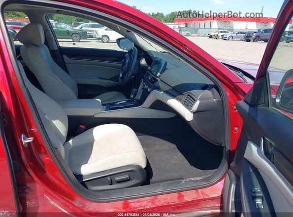 1HGCV1F9XJA018237 2018 HONDA ACCORD Red Front interior view
