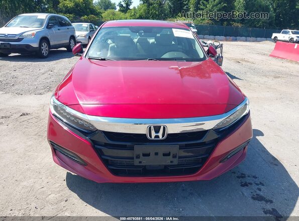 1HGCV1F9XJA018237 2018 HONDA ACCORD Red Instrument cluster view