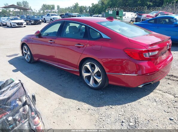 1HGCV1F9XJA018237 2018 HONDA ACCORD Red Rear left