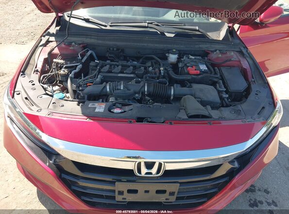 1HGCV1F9XJA018237 2018 HONDA ACCORD Red Rear view
