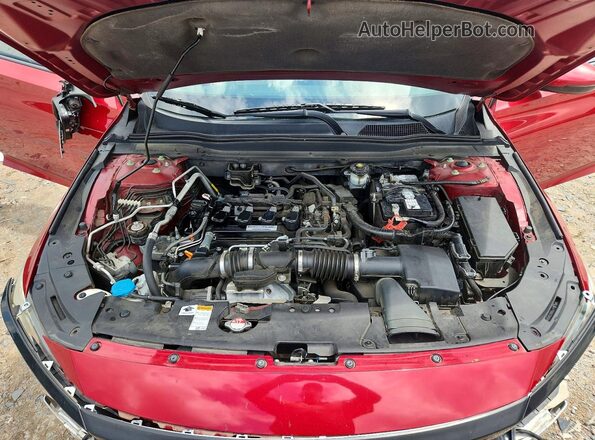 1HGCV1F9XJA096162 2018 HONDA ACCORD Red Սալոնի հետևի տեսք