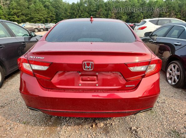1HGCV1F9XJA096162 2018 HONDA ACCORD Red Հետևի տեսք