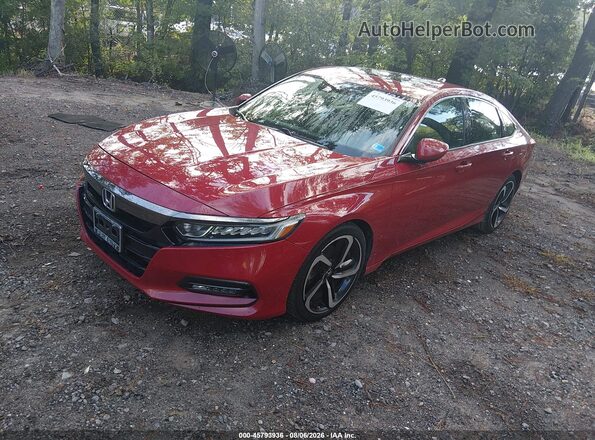 1HGCV2E34KA003222 2019 HONDA ACCORD Red Передня ліва чверть