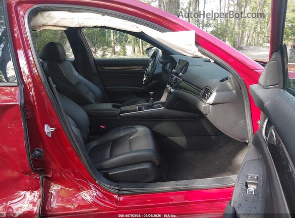1HGCV2E34KA003222 2019 HONDA ACCORD Red Вид салону спереду