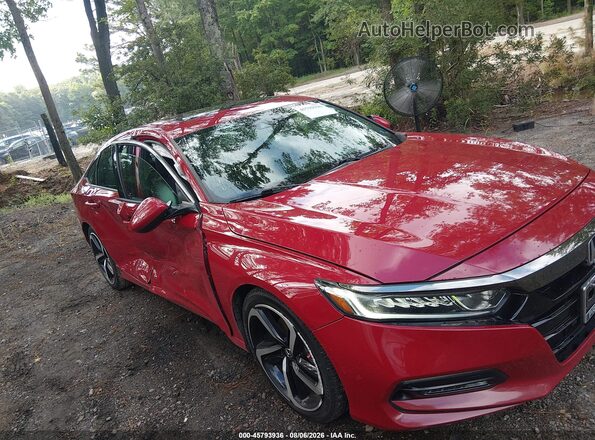 1HGCV2E34KA003222 2019 HONDA ACCORD Red Вид спереду