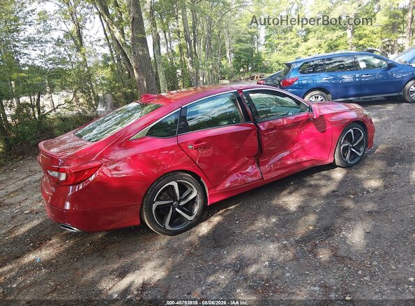 1HGCV2E34KA003222 2019 HONDA ACCORD Red Задня права чверть