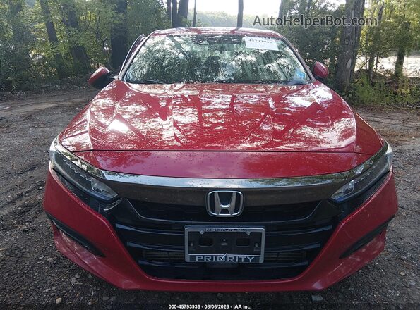 1HGCV2E34KA003222 2019 HONDA ACCORD Red Вид щитка приладів