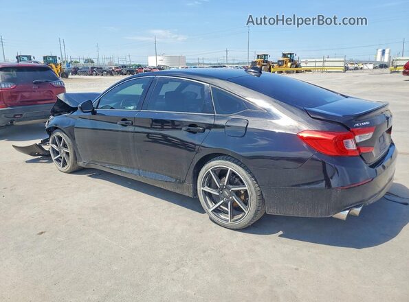 1HGCV2E3XJA044226 2018 HONDA ACCORD Black Հետևի ձախ