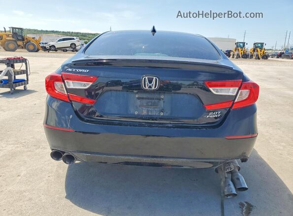 1HGCV2E3XJA044226 2018 HONDA ACCORD Black Հետևի տեսք