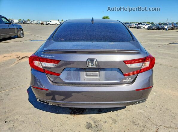 1HGCV2F30JA049370 2018 HONDA ACCORD Gray Հետևի տեսք