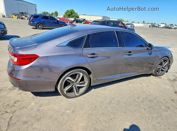 1HGCV2F30JA049370 2018 HONDA ACCORD Gray Հետևի աջ