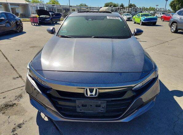 1HGCV2F30JA049370 2018 HONDA ACCORD Gray Դիմացի տեսք