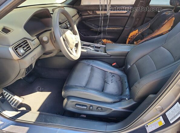 1HGCV2F30JA049370 2018 HONDA ACCORD Gray Սալոնի դիմացի տեսք