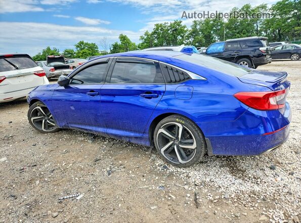1HGCV2F30LA000933 2020 HONDA ACCORD Blue Rear left