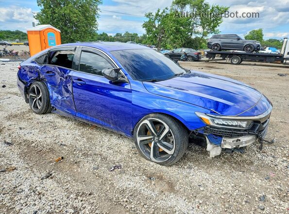 1HGCV2F30LA000933 2020 HONDA ACCORD Blue Front right