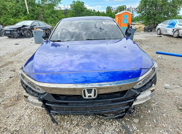 1HGCV2F30LA000933 2020 HONDA ACCORD Blue Front view