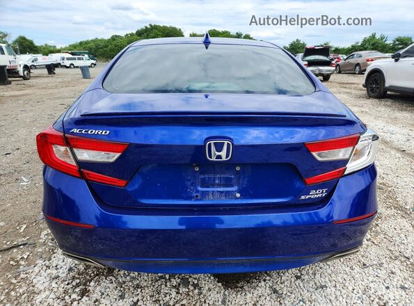 1HGCV2F30LA000933 2020 HONDA ACCORD Blue Rear view