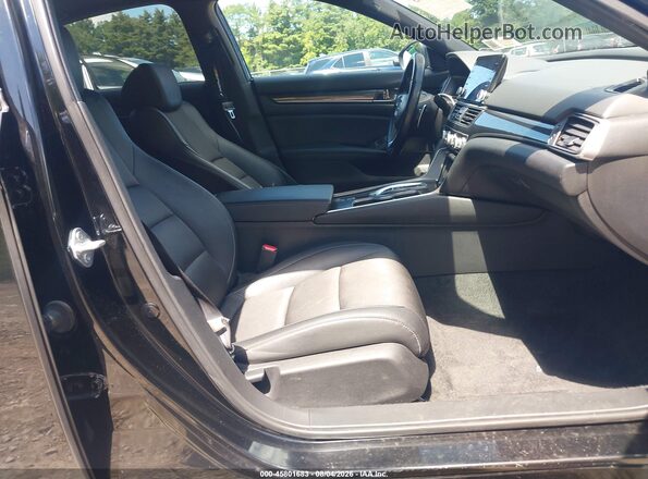 1HGCV2F30MA027065 2021 HONDA ACCORD Black წინა სალონის ხედი