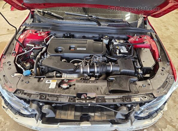 1HGCV2F31KA004939 2019 HONDA ACCORD Red Widok wnętrza z tyłu