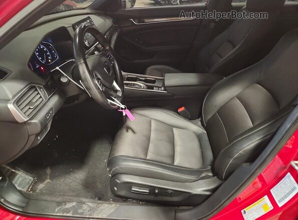 1HGCV2F31KA004939 2019 HONDA ACCORD Red Widok wnętrza z przodu