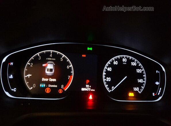 1HGCV2F31KA004939 2019 HONDA ACCORD Red Widok zestawu wskaźników