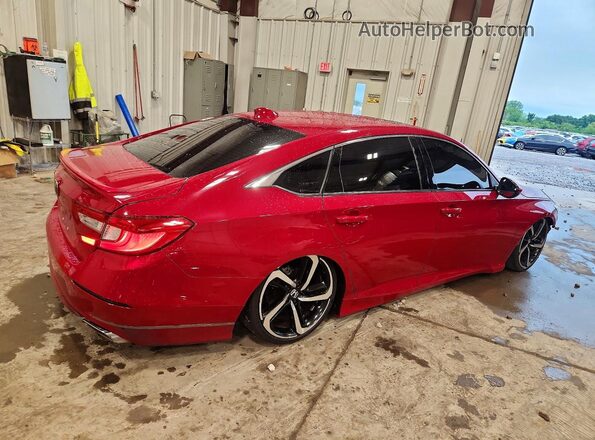 1HGCV2F31KA004939 2019 HONDA ACCORD Red Tył prawy