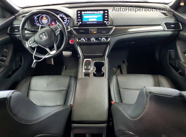 1HGCV2F31KA013785 2019 HONDA ACCORD Gray Widok deski rozdzielczej