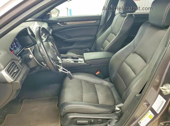 1HGCV2F31KA013785 2019 HONDA ACCORD Gray Widok wnętrza z przodu