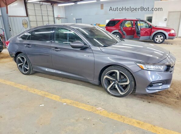 1HGCV2F31KA013785 2019 HONDA ACCORD Gray Przód prawy