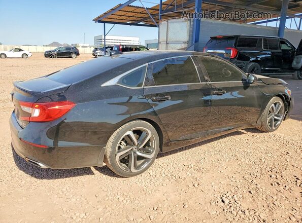 1HGCV2F31MA010470 2021 HONDA ACCORD Black Trasero derecho