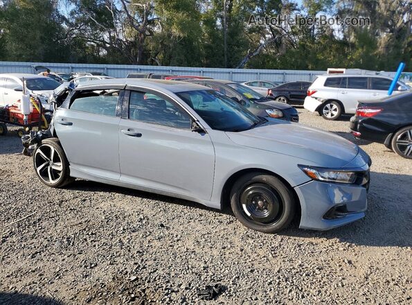 1HGCV2F31MA014096 2021 HONDA ACCORD Blue Przód prawy