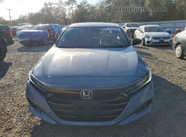 1HGCV2F31MA014096 2021 HONDA ACCORD Blue Widok z przodu