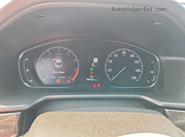1HGCV2F31NA014858 2022 HONDA ACCORD Silver ხელსაწყოთა პანელის ხედი