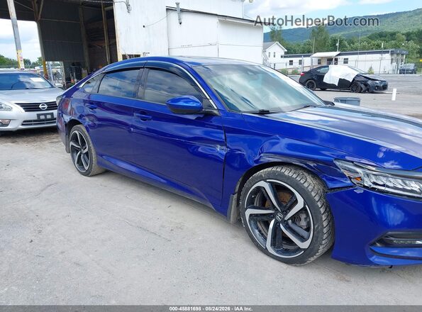 1HGCV2F32KA027954 2019 HONDA ACCORD Blue Widok z przodu
