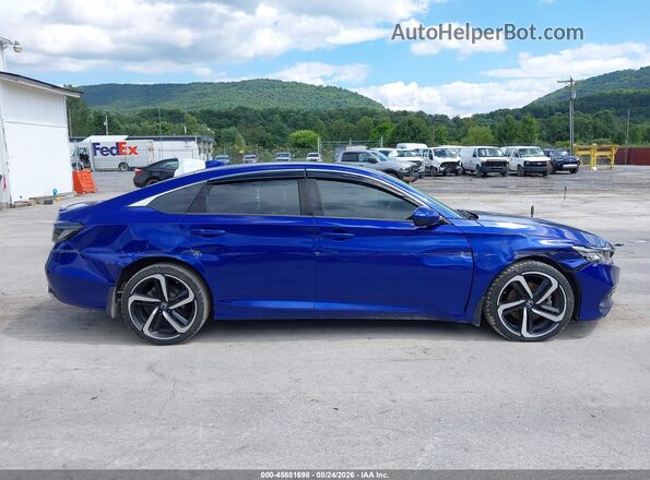 1HGCV2F32KA027954 2019 HONDA ACCORD Blue Widok wnętrza z tyłu
