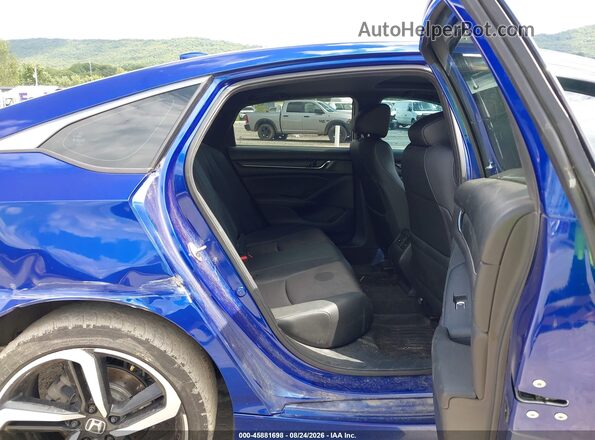 1HGCV2F32KA027954 2019 HONDA ACCORD Blue Widok naklejki z numerem VIN