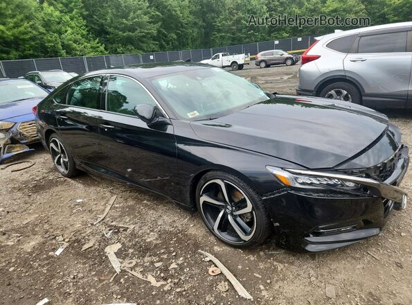 1HGCV2F32LA031231 2020 HONDA ACCORD Black Przód prawy
