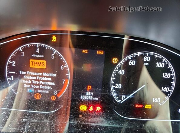 1HGCV2F32LA031231 2020 HONDA ACCORD Black Widok zestawu wskaźników