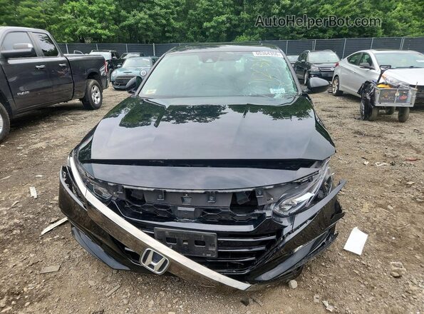 1HGCV2F32LA031231 2020 HONDA ACCORD Black Widok z przodu