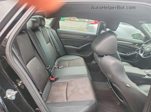 1HGCV2F32LA031231 2020 HONDA ACCORD Black Widok tylnych siedzeń