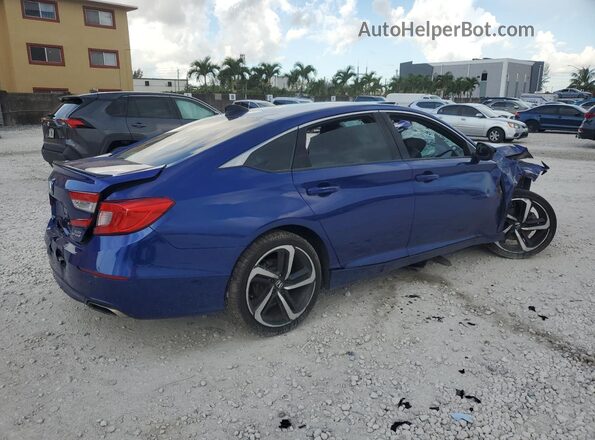1HGCV2F32MA024586 2021 HONDA ACCORD Blue უკანა მარჯვენა