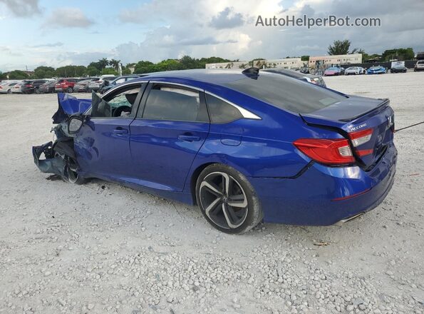 1HGCV2F32MA024586 2021 HONDA ACCORD Blue უკანა მარცხენა