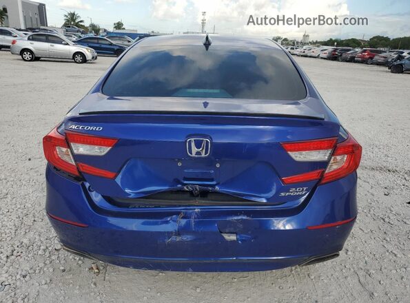 1HGCV2F32MA024586 2021 HONDA ACCORD Blue უკანა ხედი