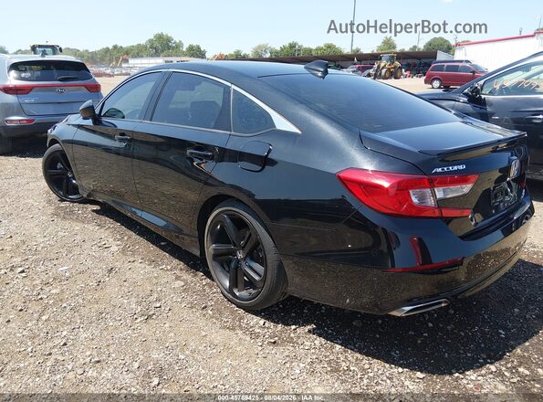 1HGCV2F32NA004887 2022 HONDA ACCORD Black Задня ліва чверть