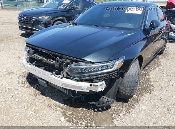 1HGCV2F32NA004887 2022 HONDA ACCORD Black Вид спереду
