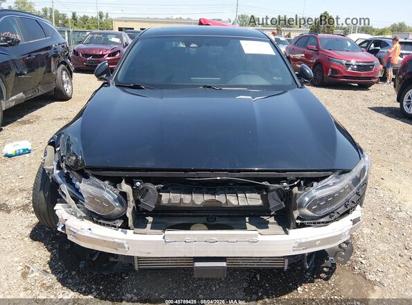 1HGCV2F32NA004887 2022 HONDA ACCORD Black Вид задньої частини салону